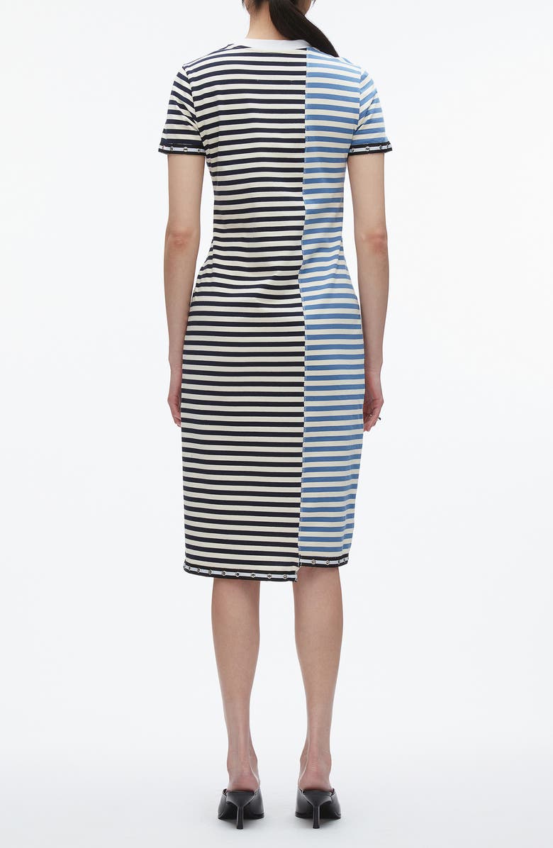 3.1 Phillip Lim Mixed Stripe Cotton T-Shirt Dress, Alternate, color, Midnight Multi