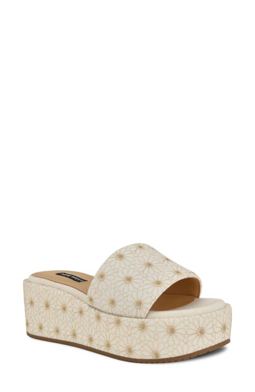 Shop Nine West Copen Platform Sandal In Off White