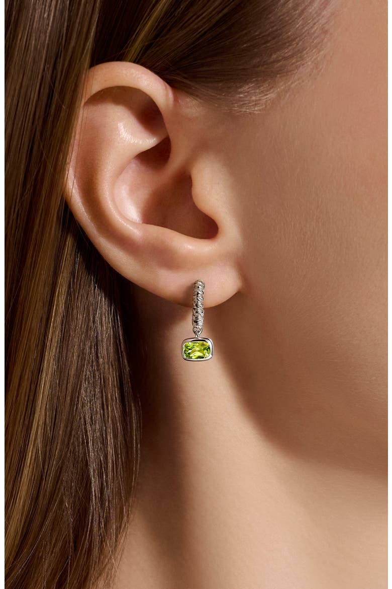 Heishi Earrings, Sterling Silver, Peridot, Alternate, color, PERIDOT