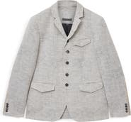 John Varvatos Ollie Cotton & Linen Blend Jacquard High Button Jacket