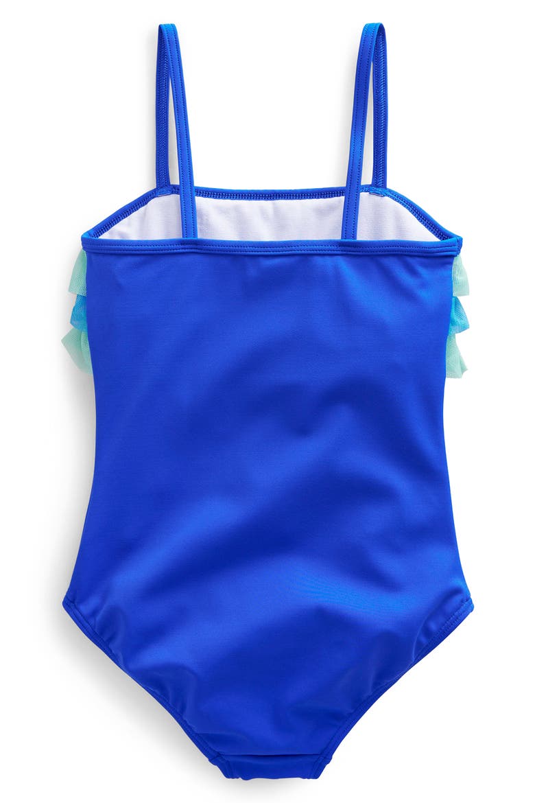 Kids' Tulle Ruffle One-Piece Swimsuit, Alternate, color, COBALT