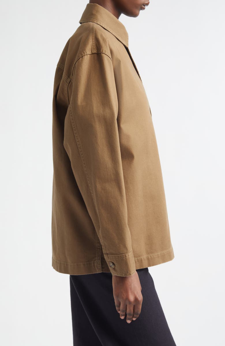 Saint Laurent Belle Chasse Organic Cotton & Linen Overshirt, Alternate, color, 