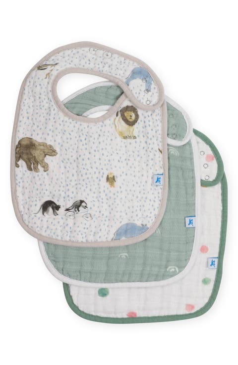 3-Pack Classic Cotton Muslin Bibs