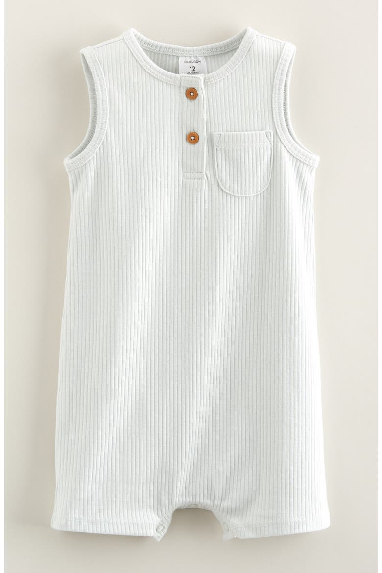Rib Romper, Main, color, GREEN HUSH