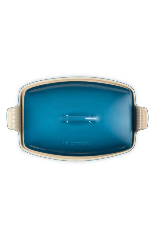 Le Creuset Heritage 4.5-quart Covered Rectangular Stoneware Casserole In Blue