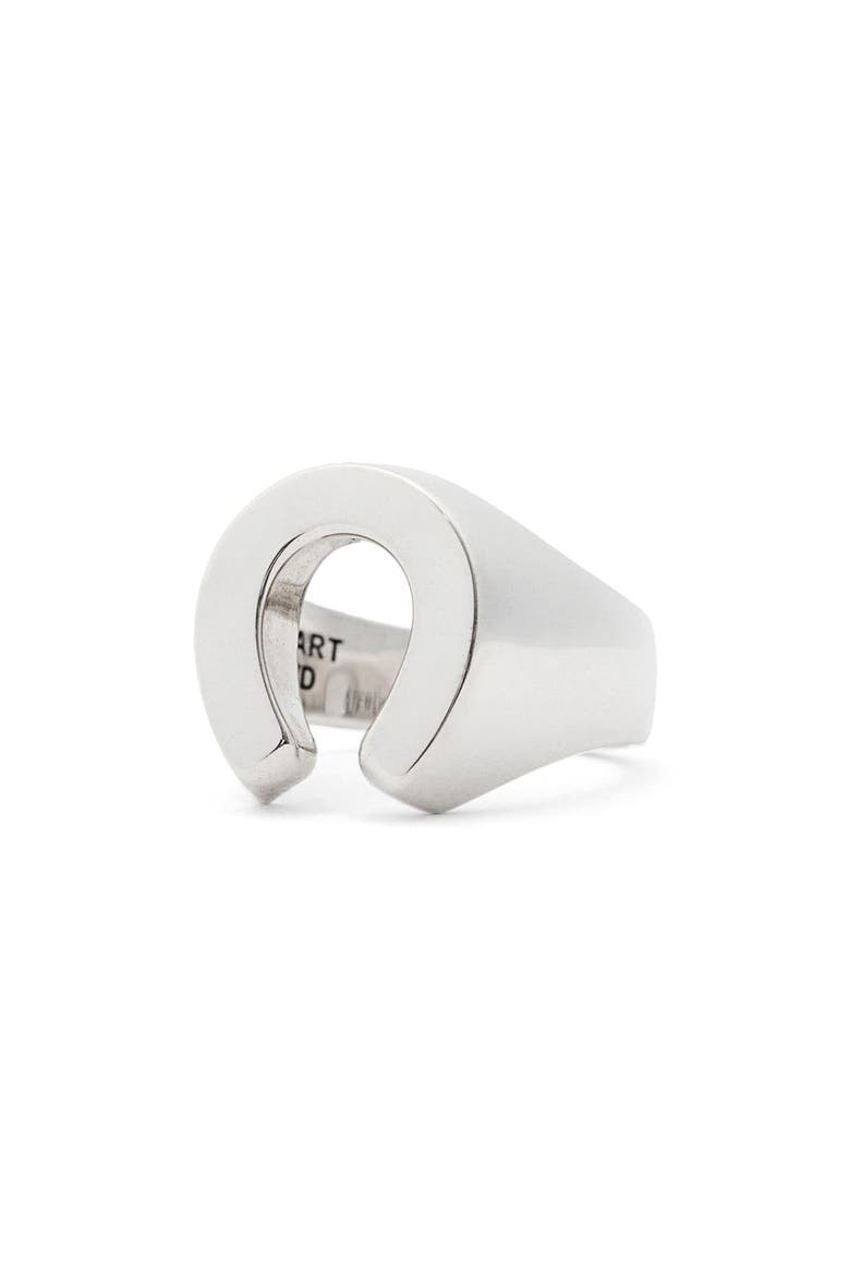 Men's Smooth Horseshoe Signet Ring, Main, color, STERLING SILVER