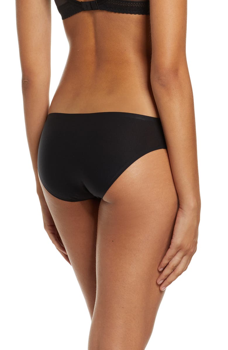 Chantelle Lingerie Soft Stretch Bikini, Alternate, color, Black