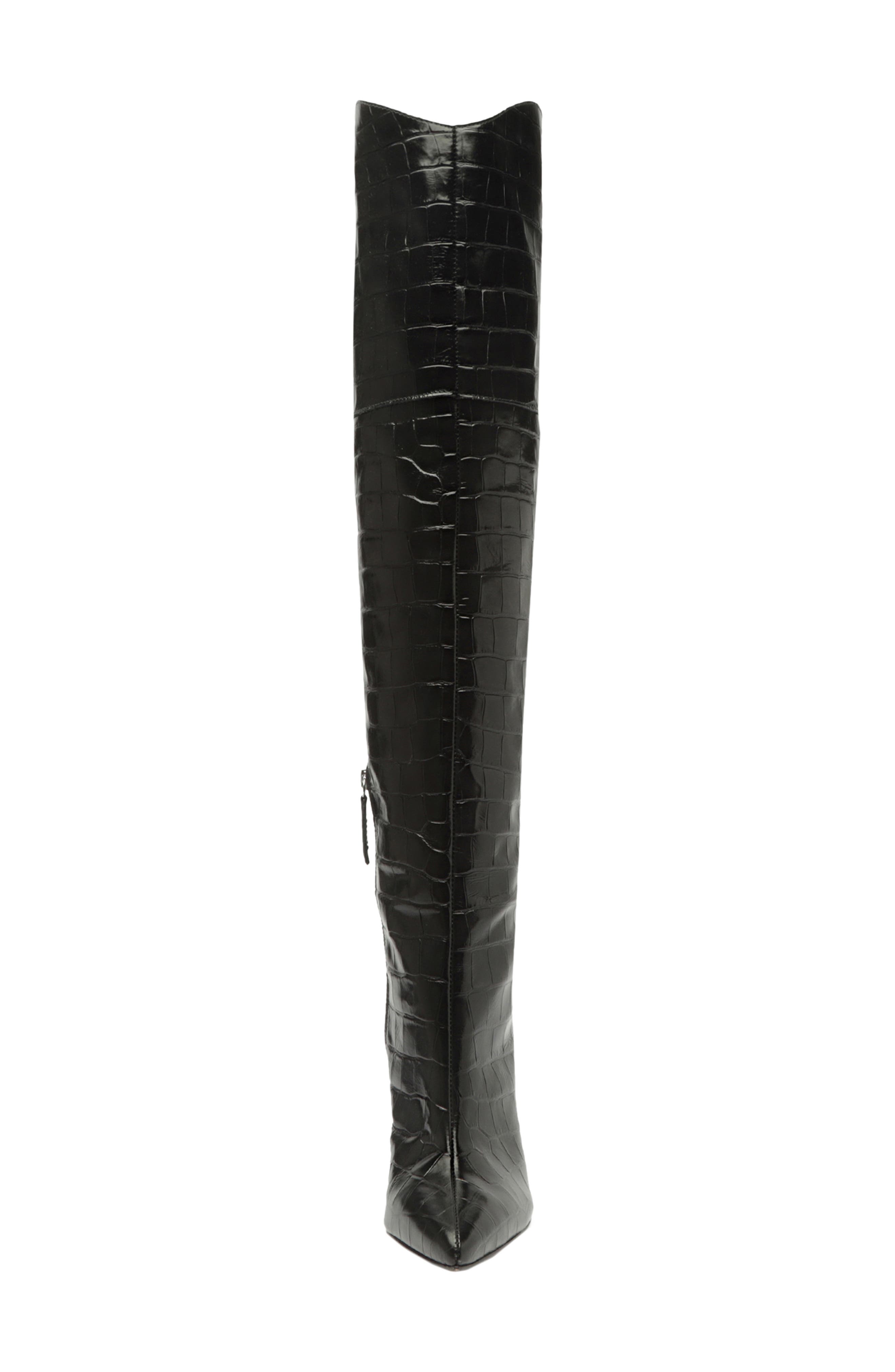 Schutz Maryana Croc Embossed Over the Knee Boot, Alternate, color, 