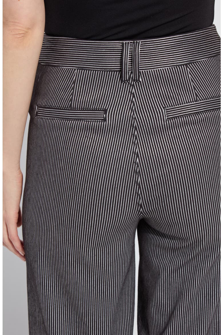 Darlene Stripe High Waist Wide Leg Pants, Alternate, color, BLK SHN LI
