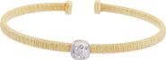 MESHMERISE Sterling Silver Mesh Diamond Cuff Bangle