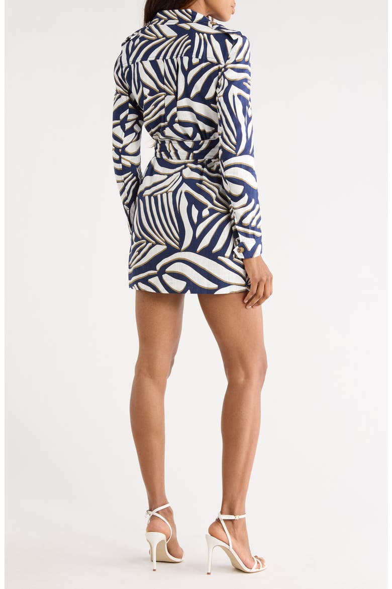Riley Long Sleeve Minidress, Alternate, color, SAVANNA SHADOW NAVY
