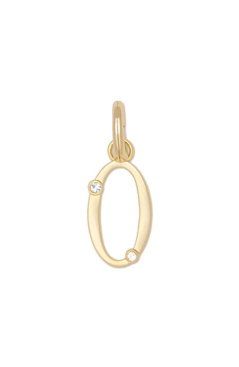 Initial O Cubic Zirconia Charm