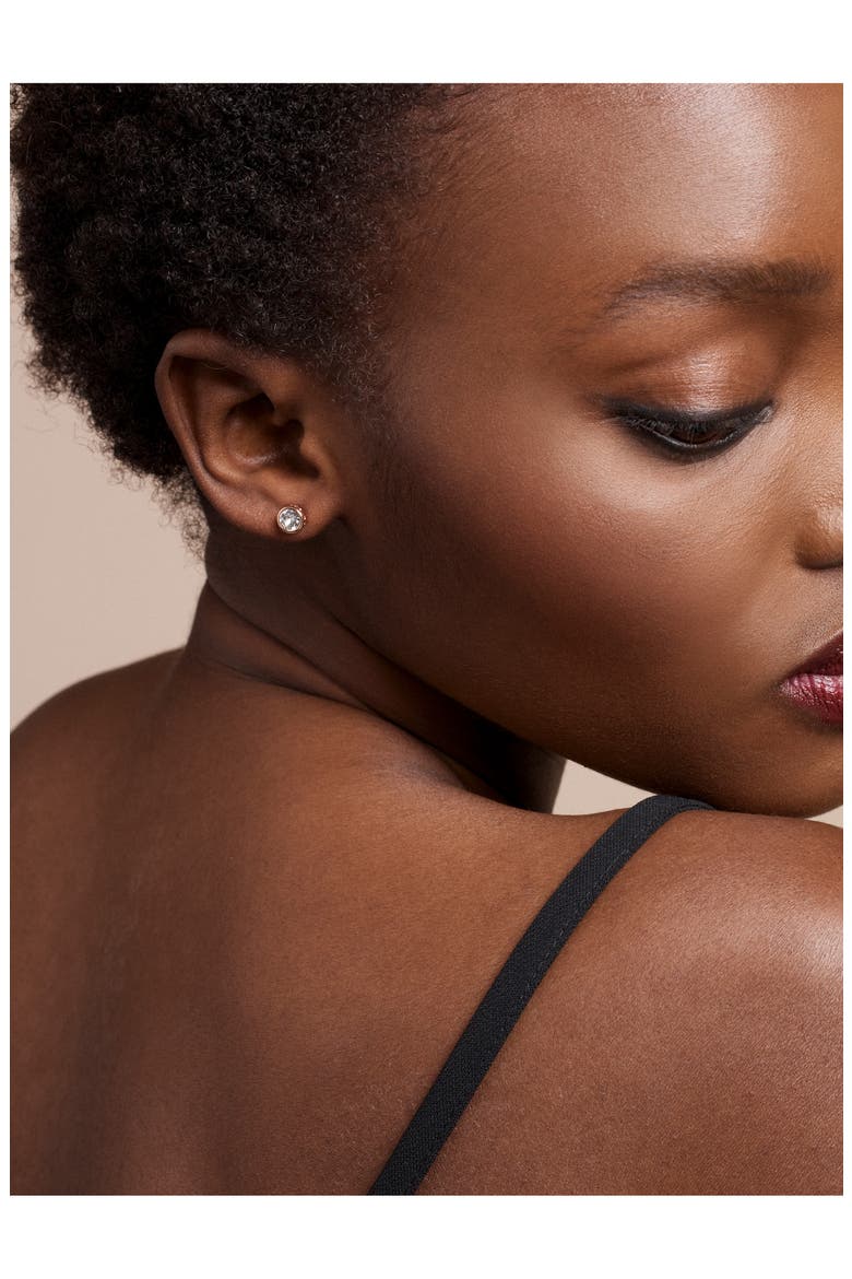 Sinaa Crystal Stud Earrings, Alternate, color, CRYSTAL/ ROSE GOLD