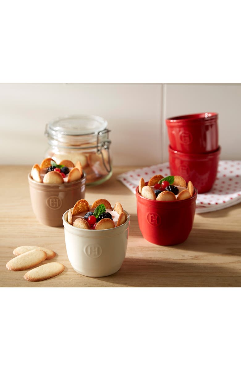 Emile Henry Made in France 6.75 oz Ramekin, Set of 2, 3.25" by 2.75", Alternate, color, Burgundy