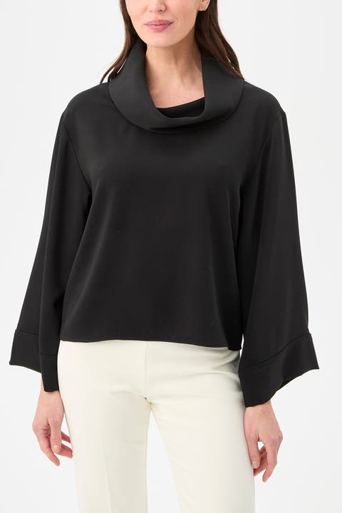 Staged Folded Neckline Top