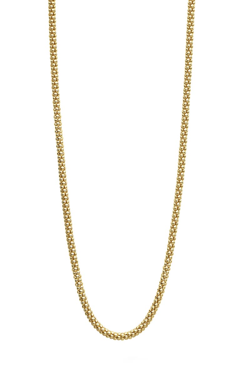 LAGOS 18K Gold Popcorn Caviar Chain Necklace, Alternate, color, Gold