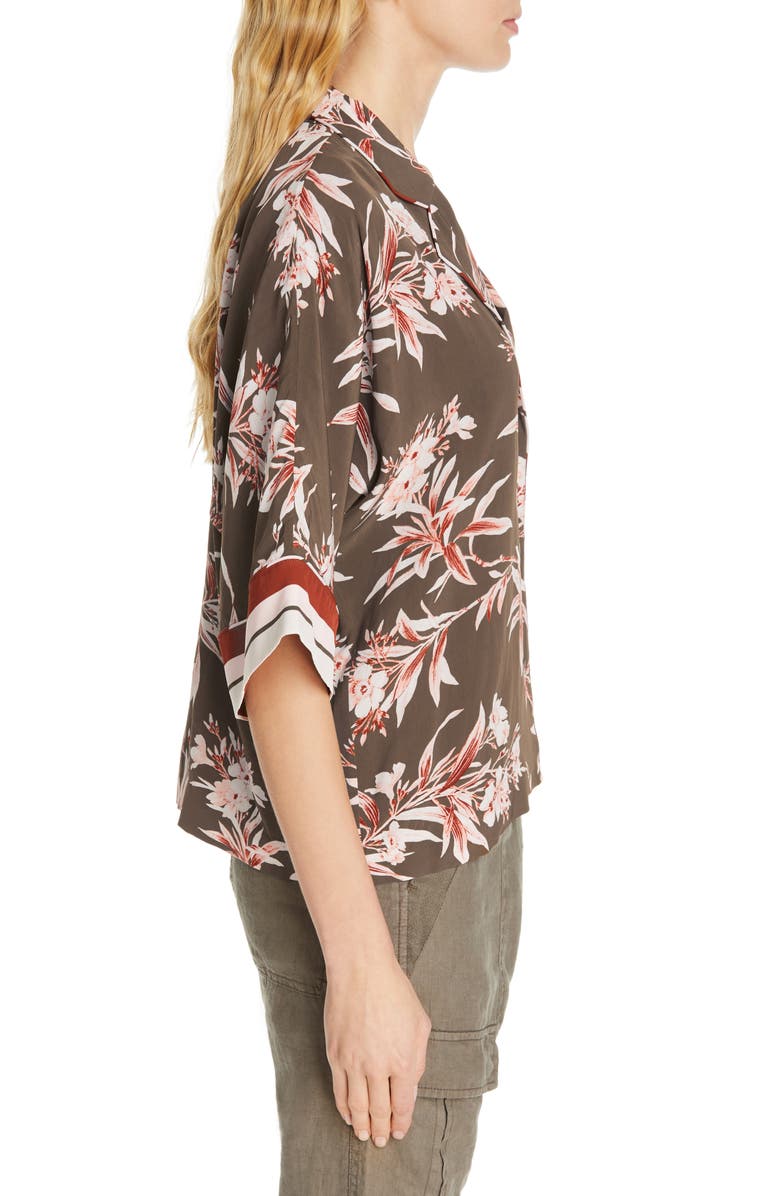 Joie Bayley Tropical Print Stripe Contrast Top, Alternate, color, 