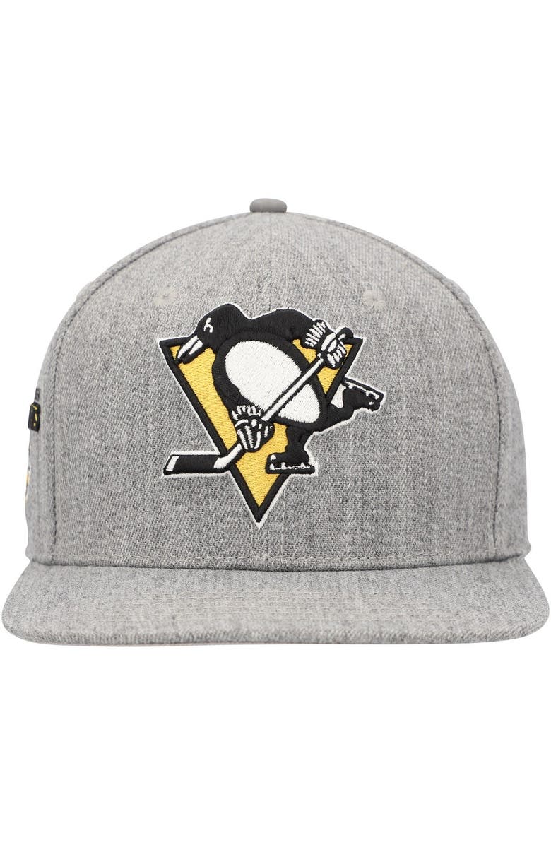 PRO STANDARD Men's Pro Standard Gray Pittsburgh Penguins Classic Logo Snapback Hat, Alternate, color,