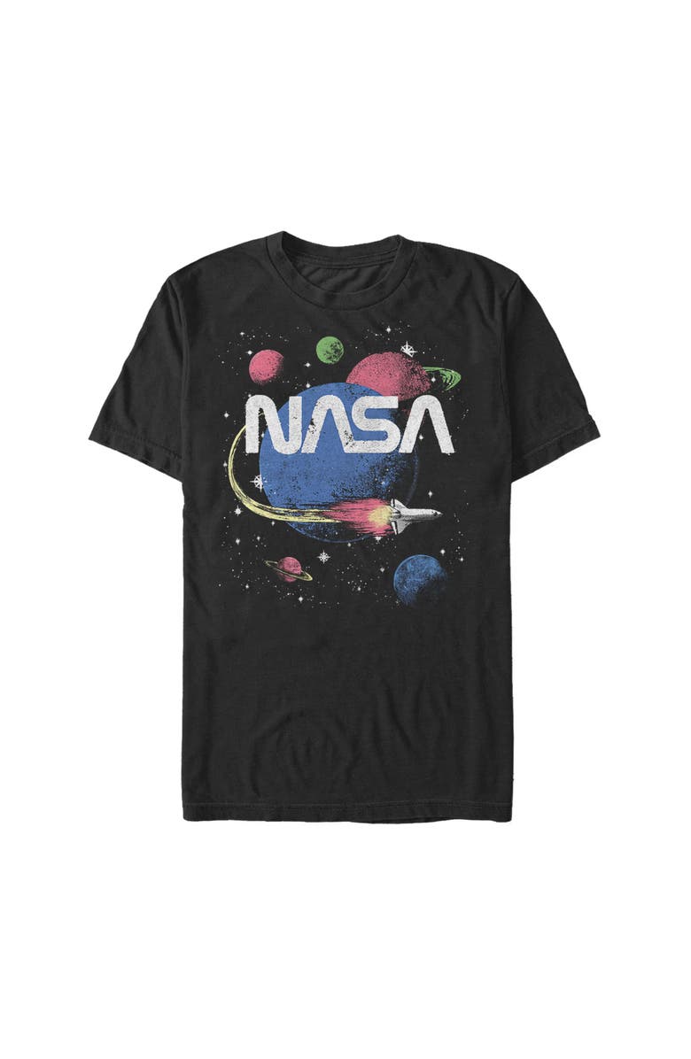 NASA Men's NASA Retro Planet Road Trip Graphic T-Shirt, Main, color, Black