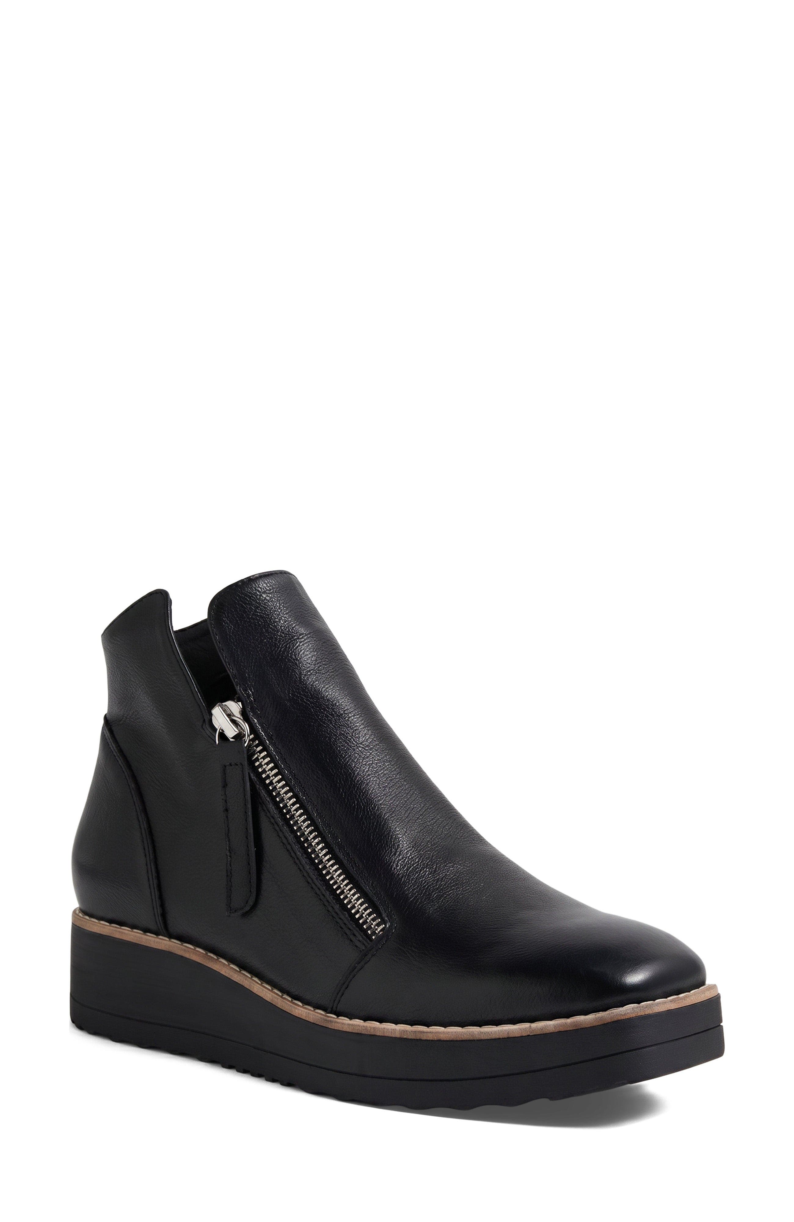 Dosta Twin Zip Boot, Main, color, Black Leather