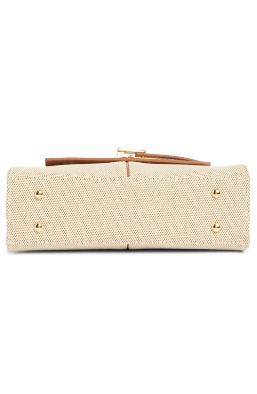 Jw Pei Elise Canvas & Faux Leather Top Handle Bag In Brown