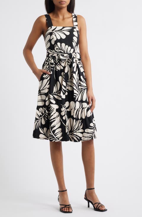 Square Neck Fit & Flare Dress