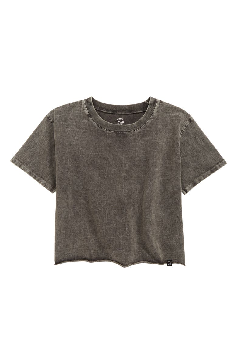 Treasure & Bond Kids' Washed Crop T-Shirt, Main, color,