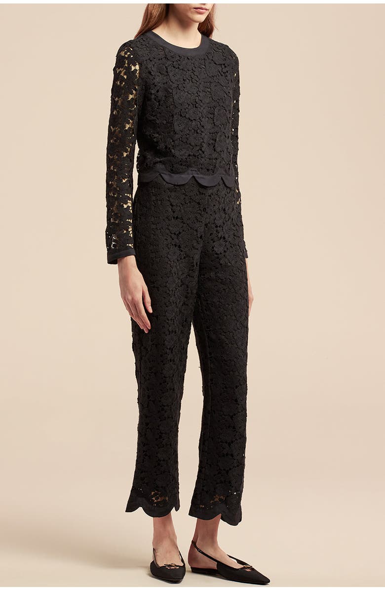 Rebecca Taylor Lace Bow Top, Alternate, color, 