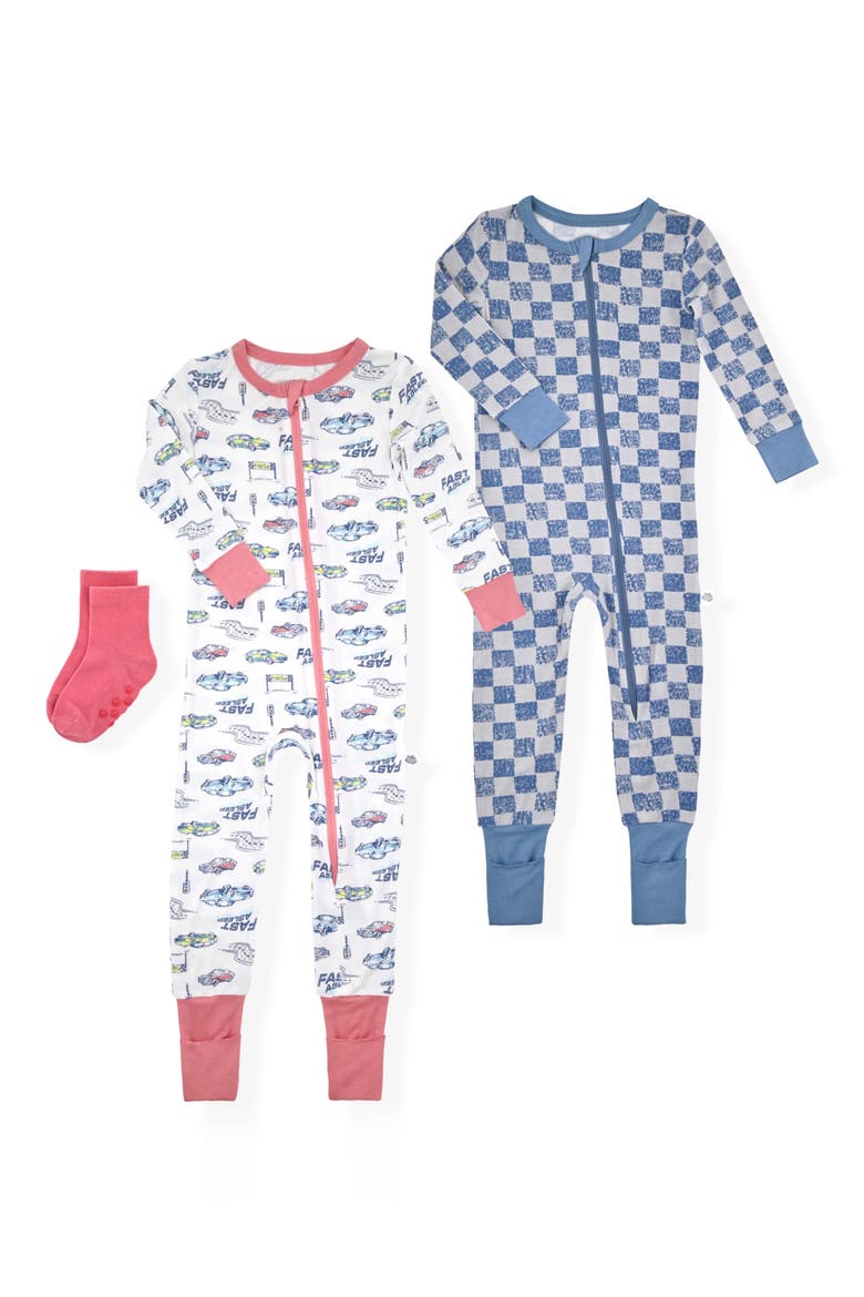 Assorted 2-Pack Pajamas & Socks Set, Main, color, WHITE