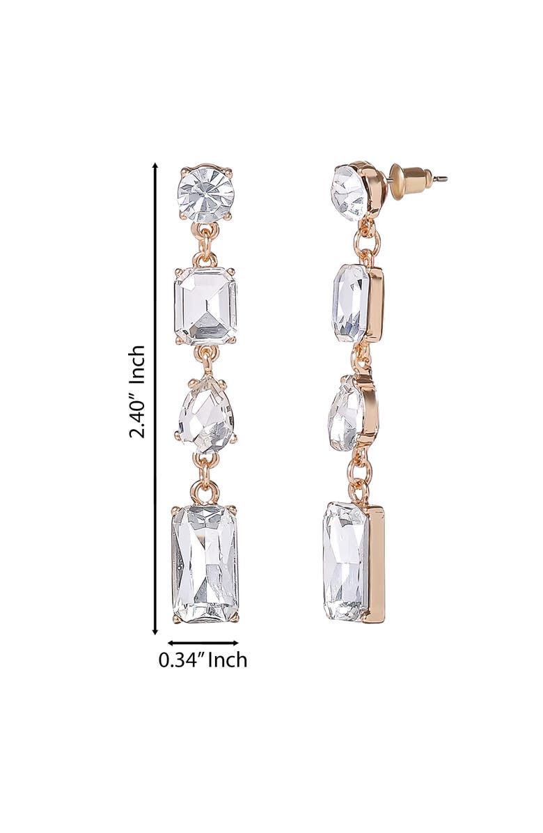 Jessica Simpson Crystal Cascade Statement Earrings, Alternate, color, Gold