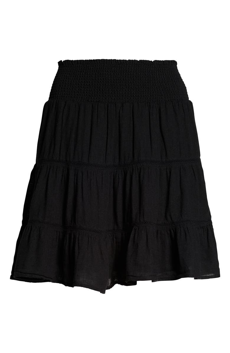 Rails Addison Tiered Linen Blend Skirt, Alternate, color, 