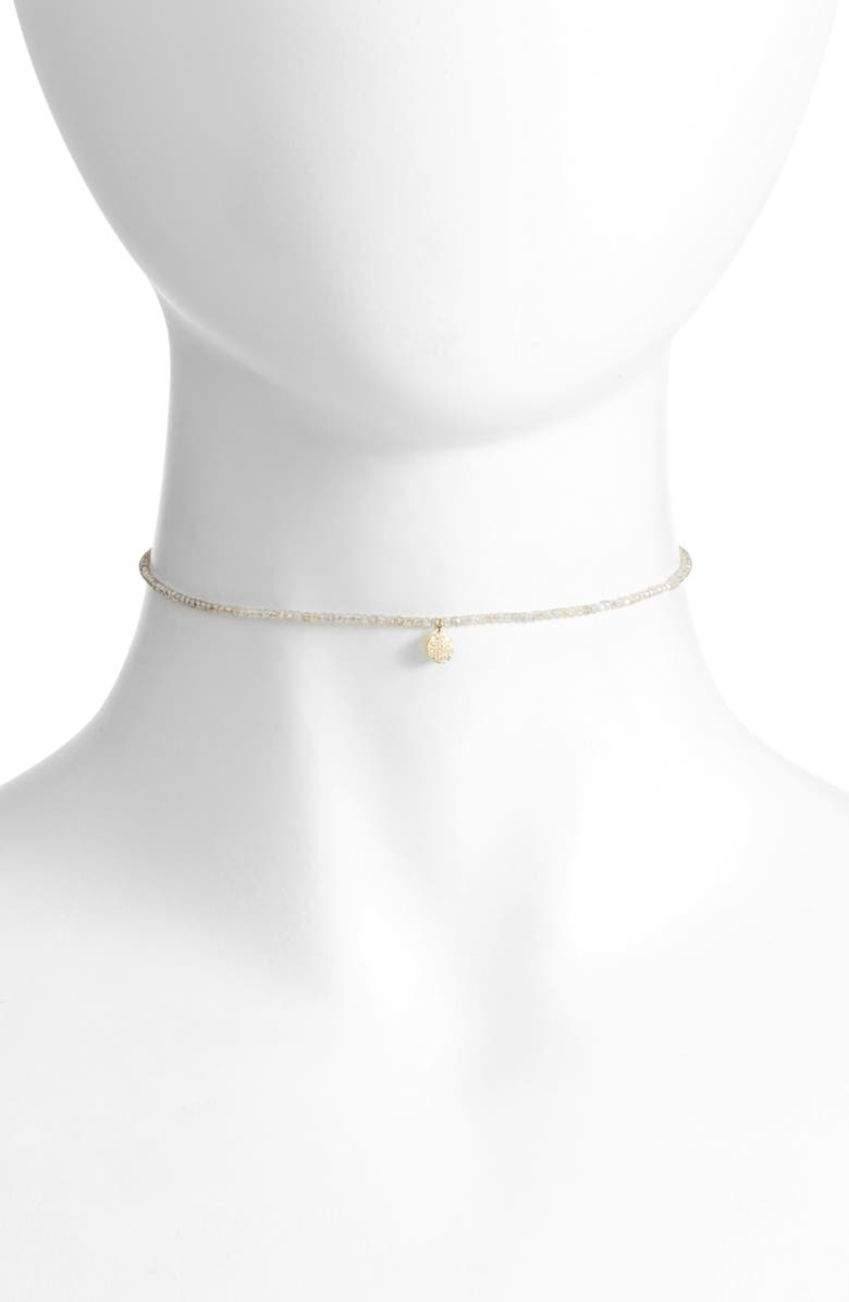 Meira T Diamond Charm Choker Necklace, Main, color,