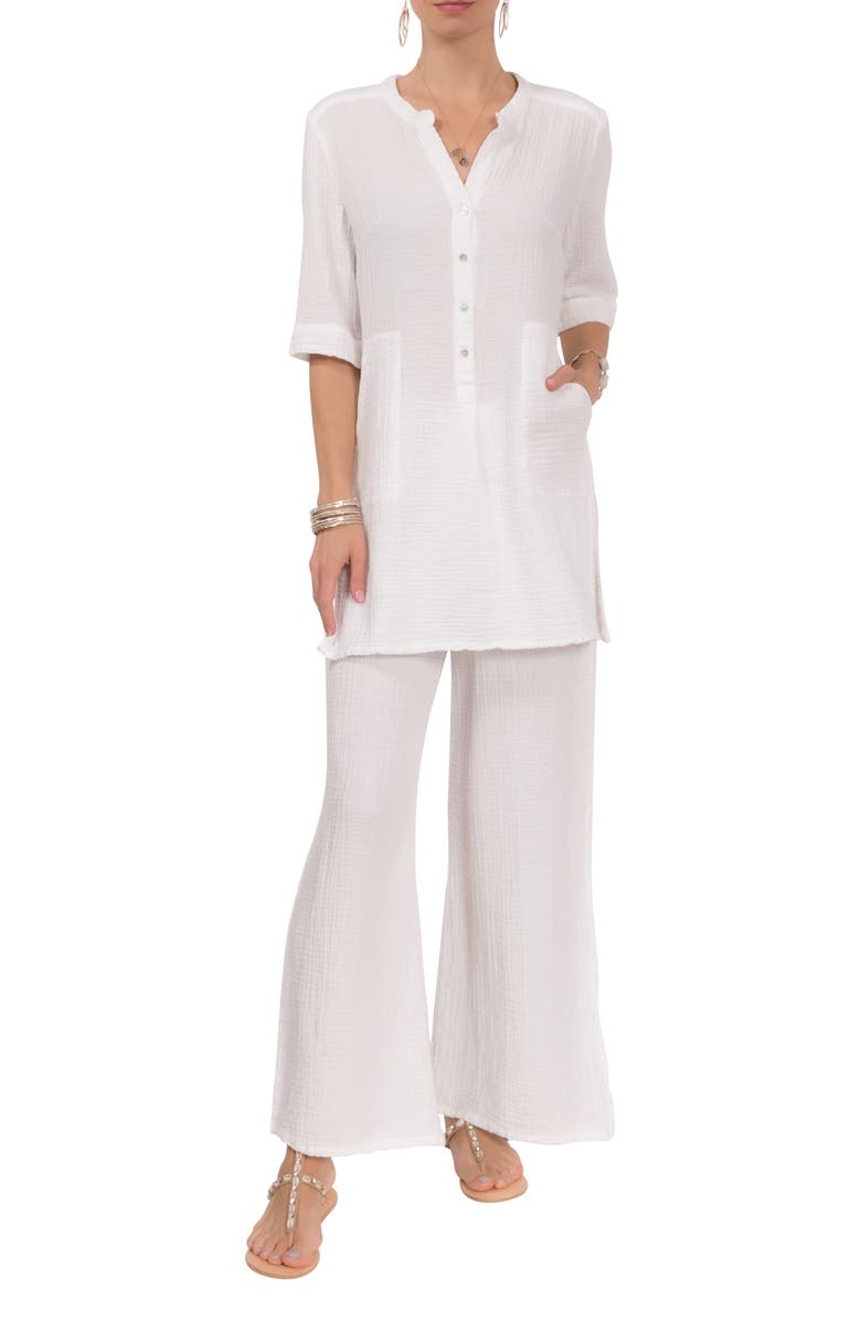 Everyday Ritual Kinsley Cotton Tunic, Main, color, White