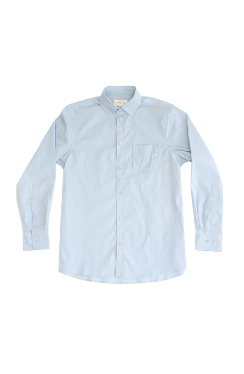 Dapper Boi Light Blue Essential Long Sleeve Button-Up, Main, color, 