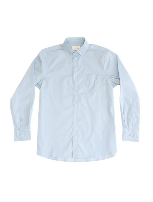 Dapper Boi Light Blue Essential Long Sleeve Button-up In Light Blue