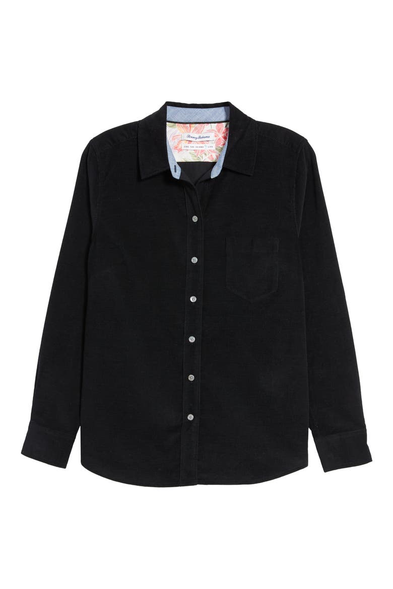 Coasta Women's Corduroy Shirt, Alternate, color, BLACK
