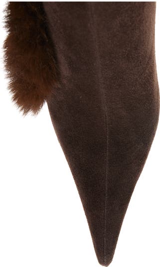 Chilly Faux Fur Trim Pointed Toe Boot