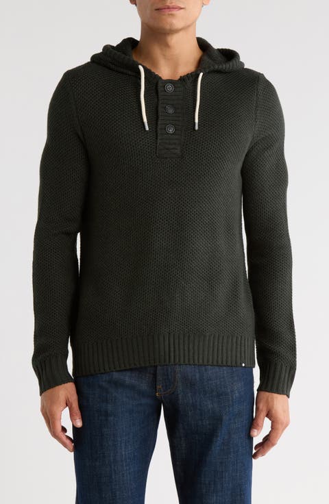 Textured Knit Hoodie