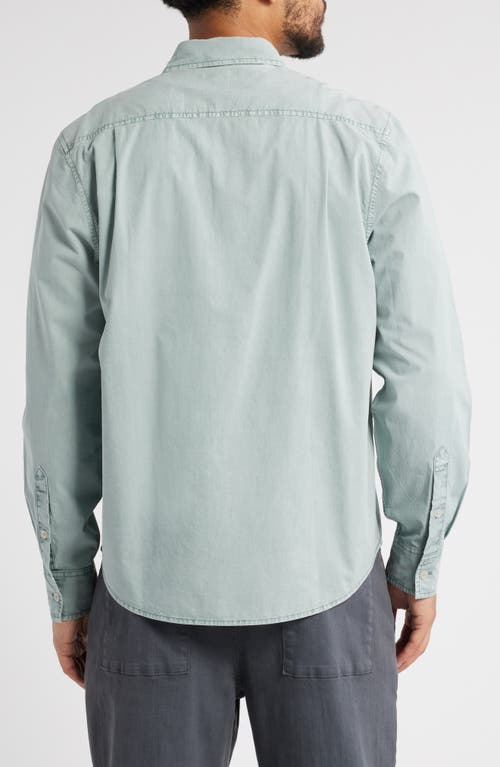 Treasure & Bond Lived In Cotton Button-up Shirt In Grey Blue