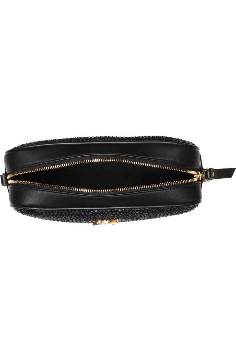 Saint Laurent Medium Lou Raffia & Leather Camera Bag, Alternate, color,