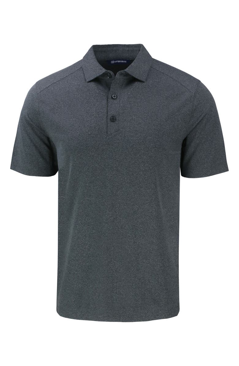 Cutter & Buck Forge Recycled Blend Polo, Main, color, Dark Black Heather