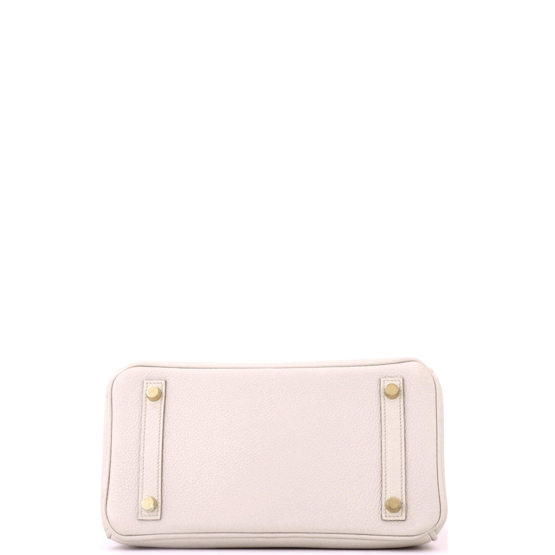 Birkin Handbag Light Togo with Gold Hardware 25, Alternate, color, White