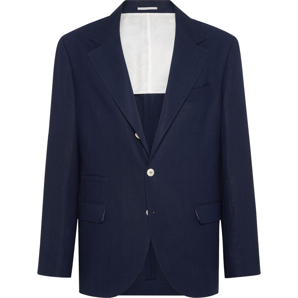 BRUNELLO CUCINELLI BRUNELLO CUCINELLI LINEN DECONSTRUCTED BLAZER