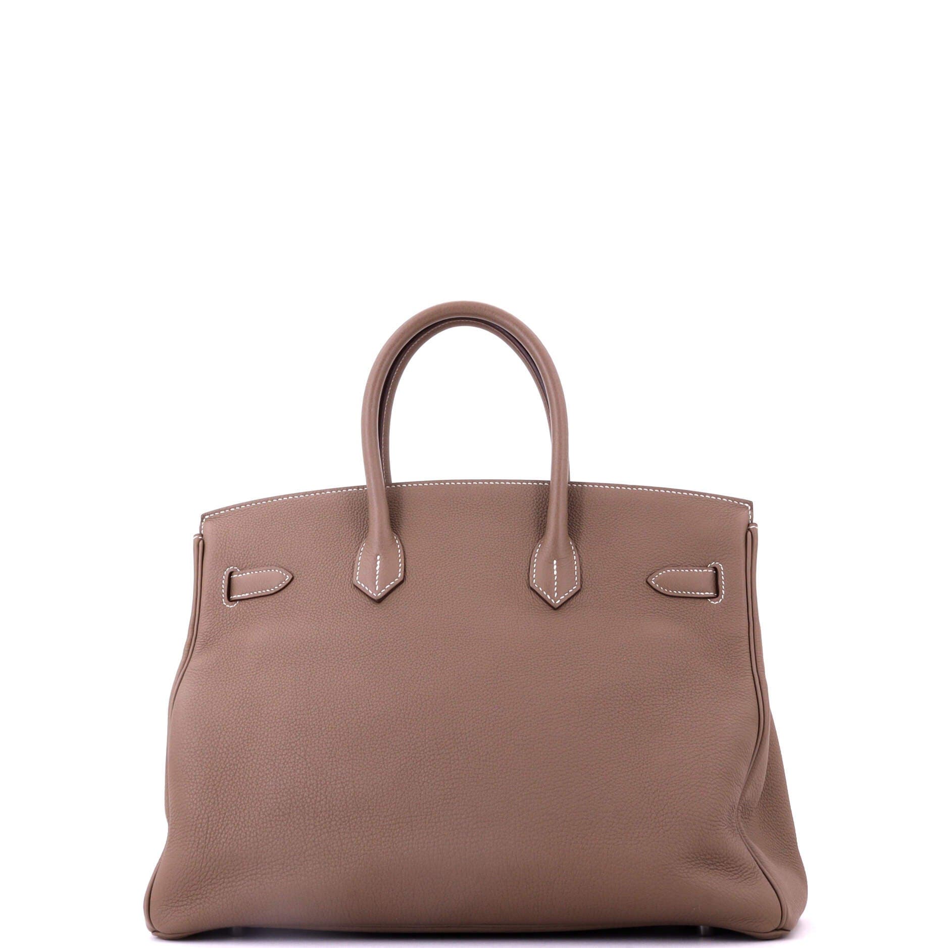 Pre-Owned Hermes Birkin Handbag Grey Togo with Palladium Hardware 35, Alternate, color, Etoupe