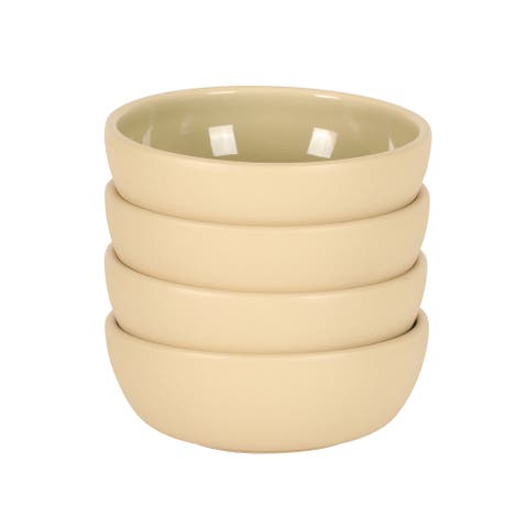 Port Gaia 4-Piece Reactive Glaze Stoneware Cereal Bowl Set