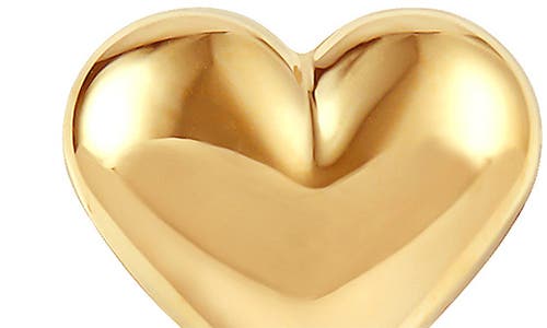Frankie & Zoe Puffed Heart Stud Earrings In Gold