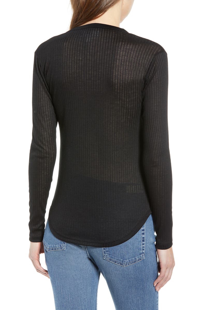 Treasure & Bond V-Neck Henley Top, Alternate, color, 