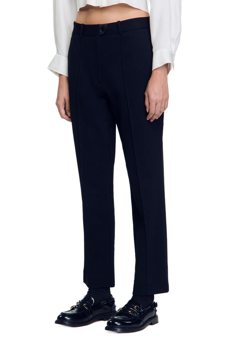 SANDRO Technical material trousers, Main, color, 