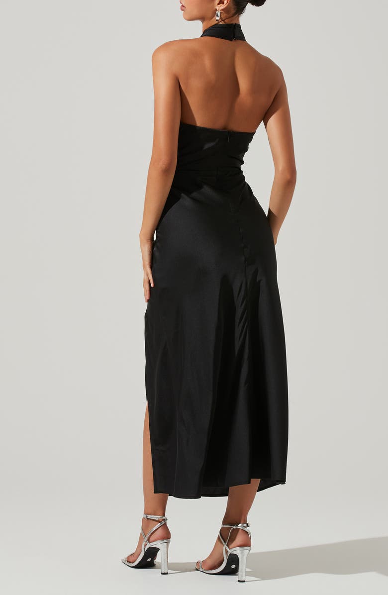ASTR the Label Marissa Halter Cocktail Dress, Alternate, color, Black