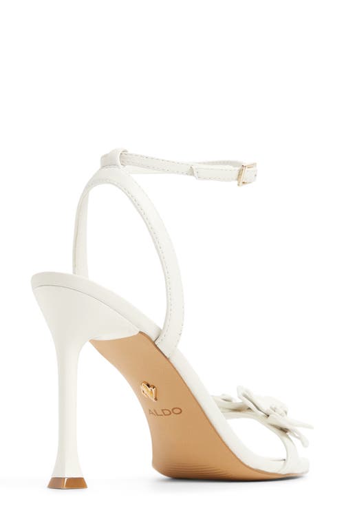 Aldo Daisylily Ankle Strap Sandal In White/bone